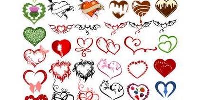 8 марта набор сердец