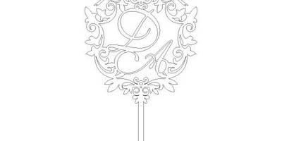 Топпер вензель инициалы