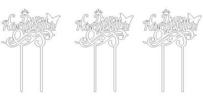 Топпер с днем рождения 2 ножки