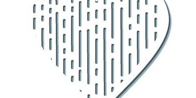 Сердце с узором перфорация