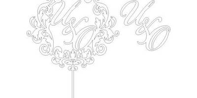 Топпер свадебный вензель