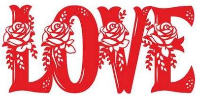 8 марта надпись LOVE