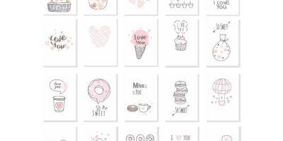 Набор открыток люблю и скучаю