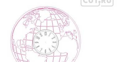 Часы настенные глобус