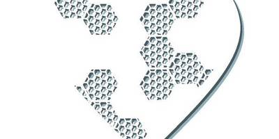 Сердце с узором соты