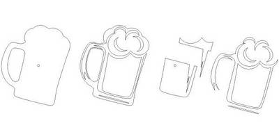 Часы кружка пива