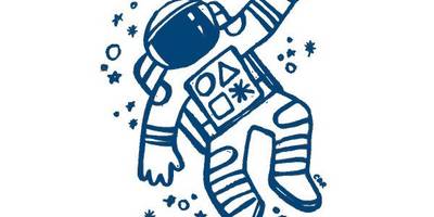 Космонавт среди звезд