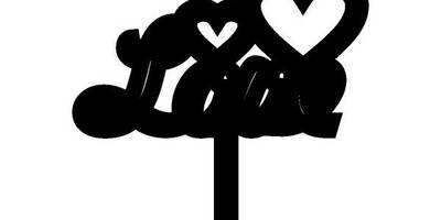 Топпер love с сердцами