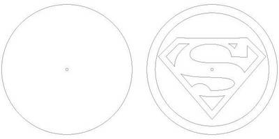 Часы заготовка лого супермена