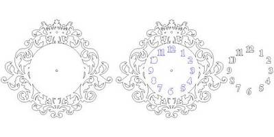 Часы вензель с короной