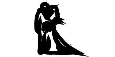 Топпер жених и невеста силуэт с цветами