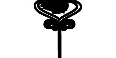 Топпер сердце с цветком