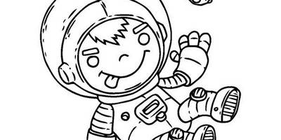 Космонавт показывает язык