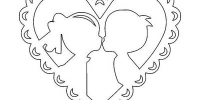 Топпер сердце с влюбленными