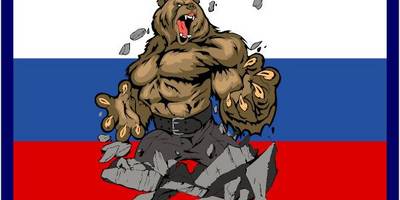 Флаг России медведь