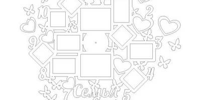 Часы фоторамка семья 890х890