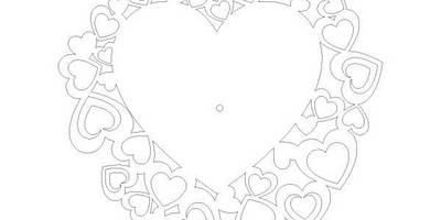 Часы заготовка циферблата сердечки