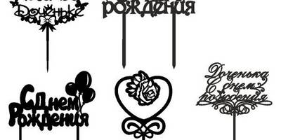 Топпер с днем рождения с шариками