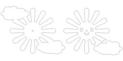 Часы детские солнце и облака