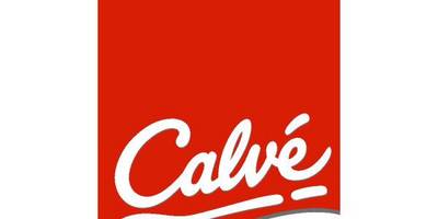 Calve logo with red label