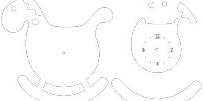 Часы детские мультяшная лошадка