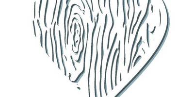 Сердце с узором рисунка коры