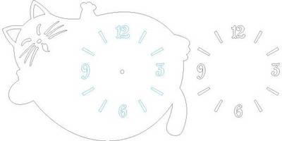 Часы толстый котик