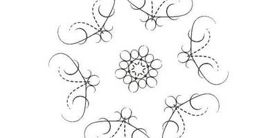 Орнамент цветы 486
