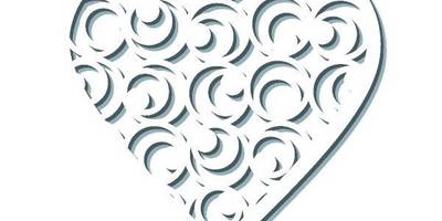 Сердце с узором окружности