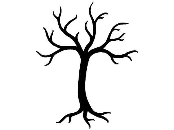 Высохшее дерево с корнями