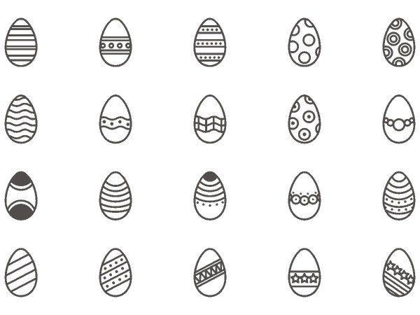 Яйца минимализм на Пасху