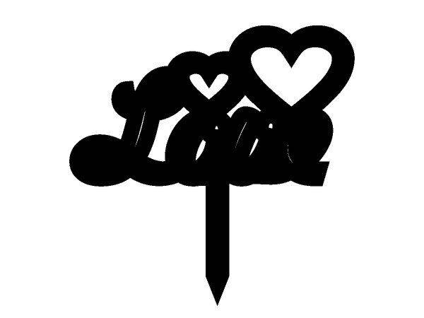 Топпер love с сердцами
