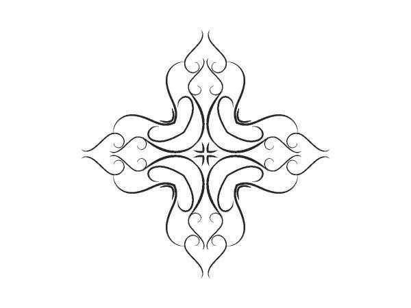 Орнамент цветы 346