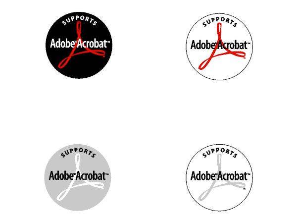 Adobe Acrobat Support logos