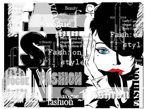Fashion фон с девушкой