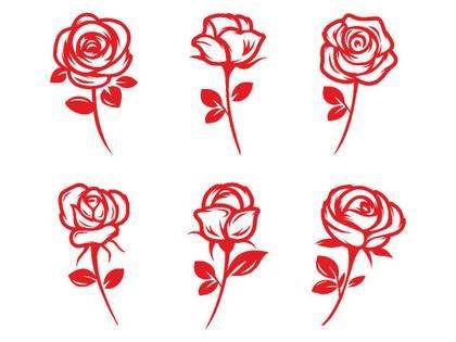 8 марта силуэты роз