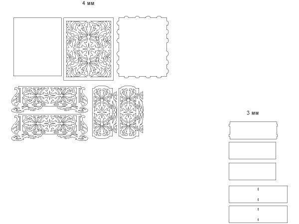 Шкатулка лобзиком чертежи из фанеры