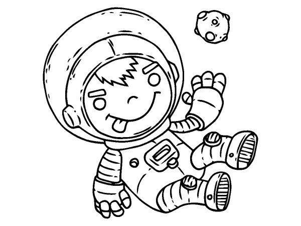 Космонавт показывает язык