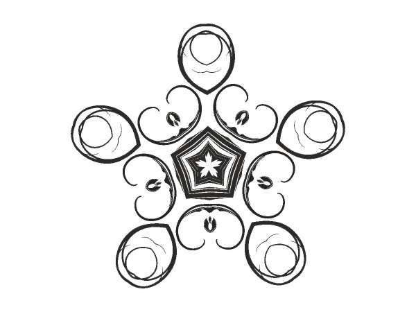 Орнамент цветы 308