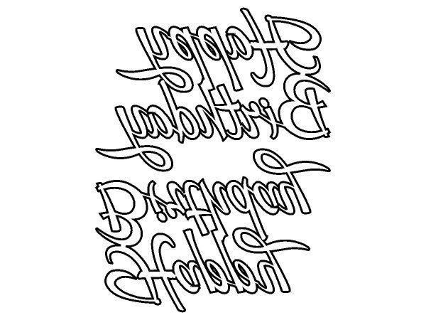 Топпер happy birthday 2шт