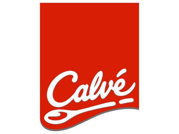 Calve logo with red label