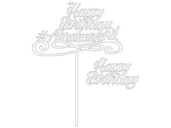 Топпер happy birthday 21